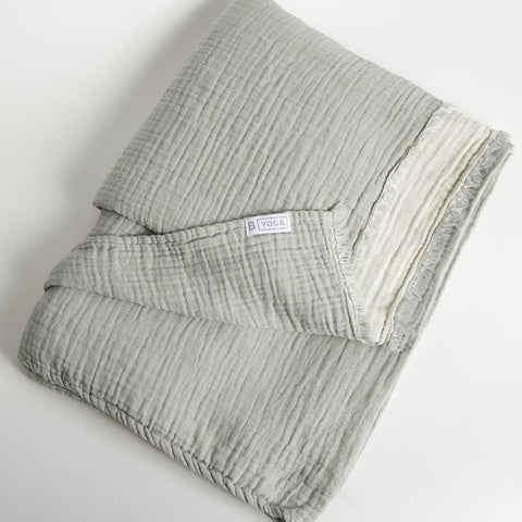 Halfmoon Cotton Yoga Blanket  60” x 80” - Handwoven Soft & Large