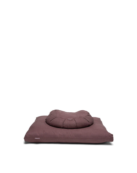 Meditation Set/crescent Cushion and Zabuton/buckwheat Half Moon