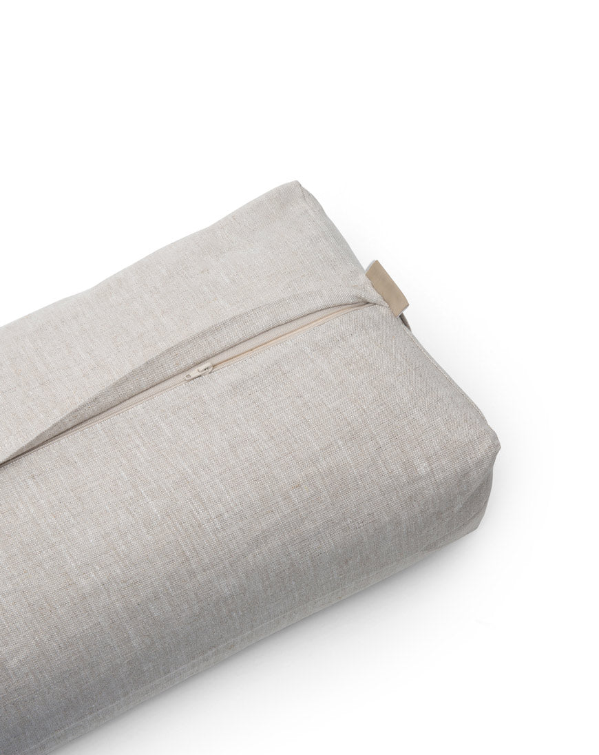 Rectangular Yoga Bolster in a 100% Pure Linen Cover • Easy Linen