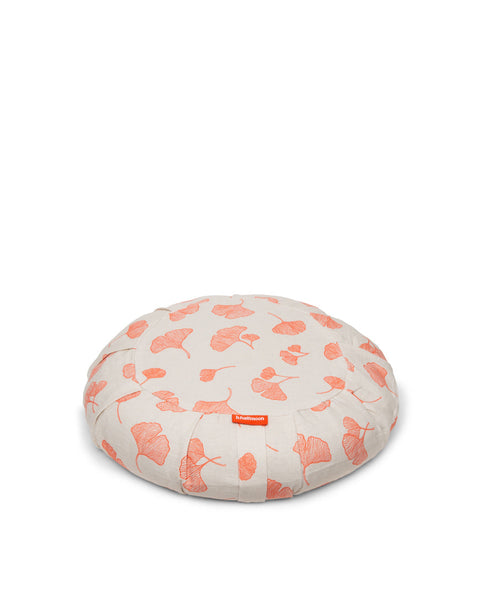 linen-round-meditation-cushion-cover-swatch-gingkgo-orange-1